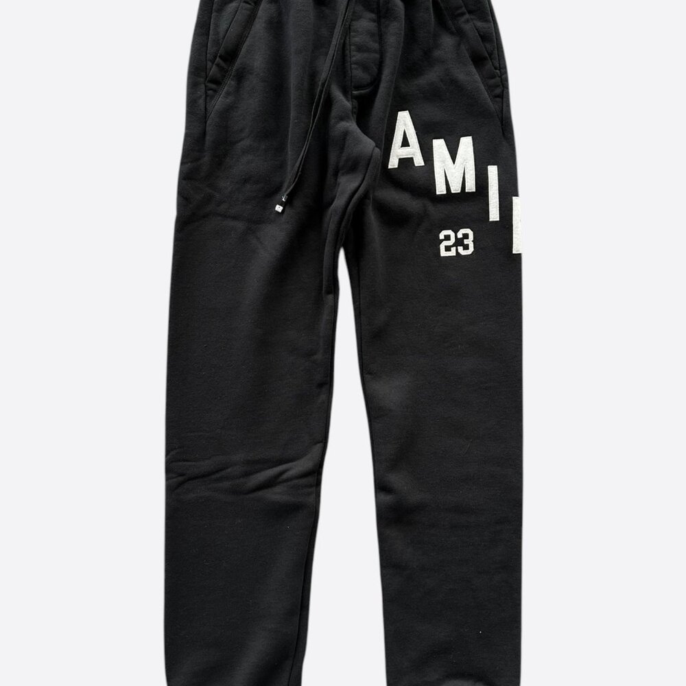 Amiri Black & White Hockey Logo Sweatpants